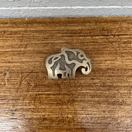 Vintage Sterling Silver Elephant Brooch