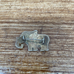 Vintage Sterling Silver Elephant Brooch