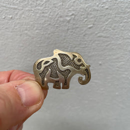 Vintage Sterling Silver Elephant Brooch