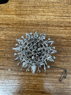 Art Deco Style Snowflake Rhinestone Brooch | Antique & Vintage | Moonee Ponds Antiques | Australia Wide Delivery