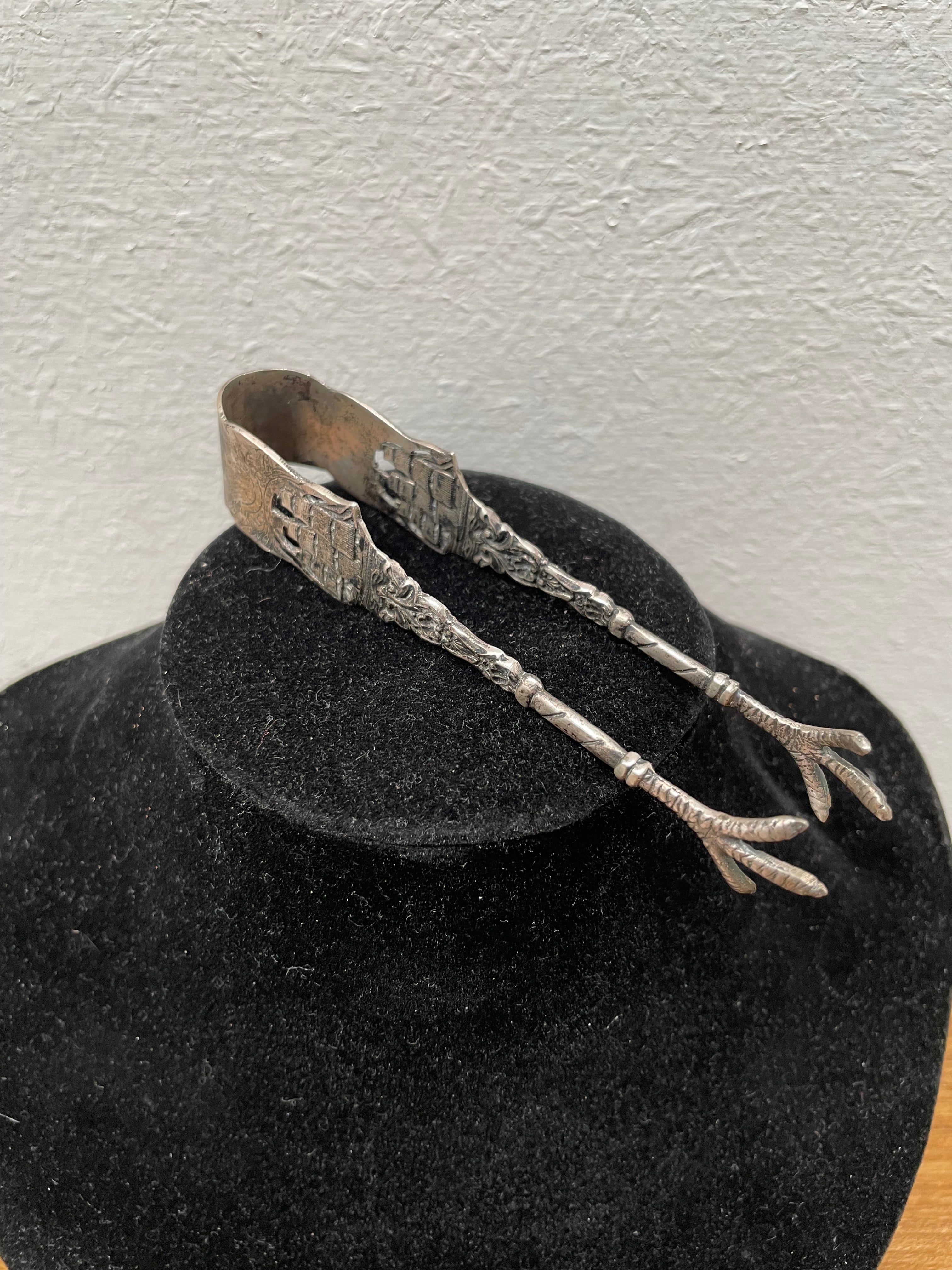 Vintage Ships Galleon Continental Silver (800) Sugar Tongs | Antique & Vintage | Moonee Ponds Antiques | Australia Wide Delivery