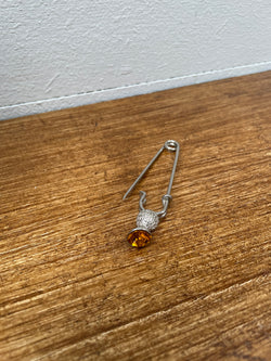 Vintage Scottish Kilt Pin With Yellow Coloured Stone | Antique & Vintage | Moonee Ponds Antiques | Australia Wide Delivery