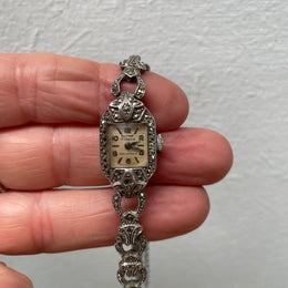 Sterling Silver & Marcasite Watch and Band