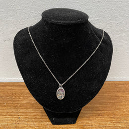 Vintage Sterling Silver Art Pendant & Chain