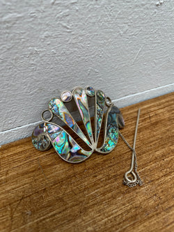Taxco Mexican Paua Shell Hair Accessory | Antique & Vintage | Moonee Ponds Antiques | Australia Wide Delivery