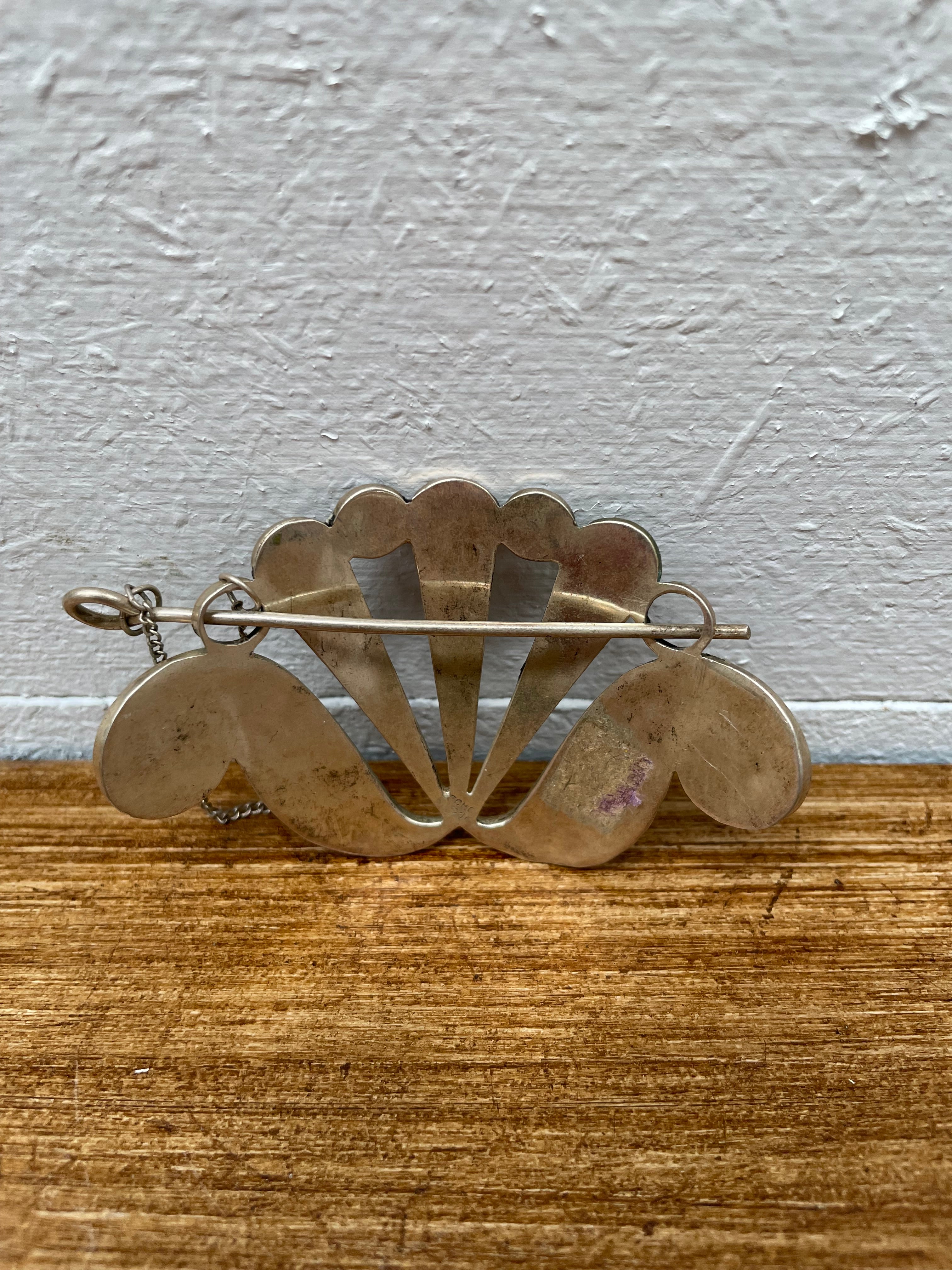 Taxco Mexican Paua Shell Hair Accessory | Antique & Vintage | Moonee Ponds Antiques | Australia Wide Delivery