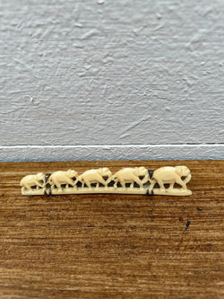 Vintage Carved Bone Elephants Brooch | Antique & Vintage | Moonee Ponds Antiques | Australia Wide Delivery