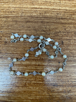 Charming Silver & Cultured Pearl Choker Necklace | Antique & Vintage | Moonee Ponds Antiques | Australia Wide Delivery