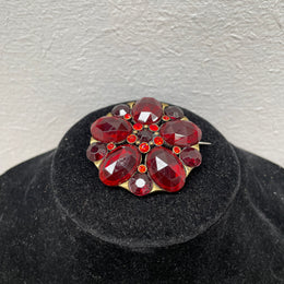 Vintage Red Stone Brooch