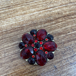 Vintage Red Stone Brooch