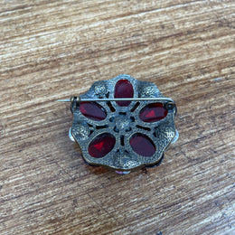 Vintage Red Stone Brooch