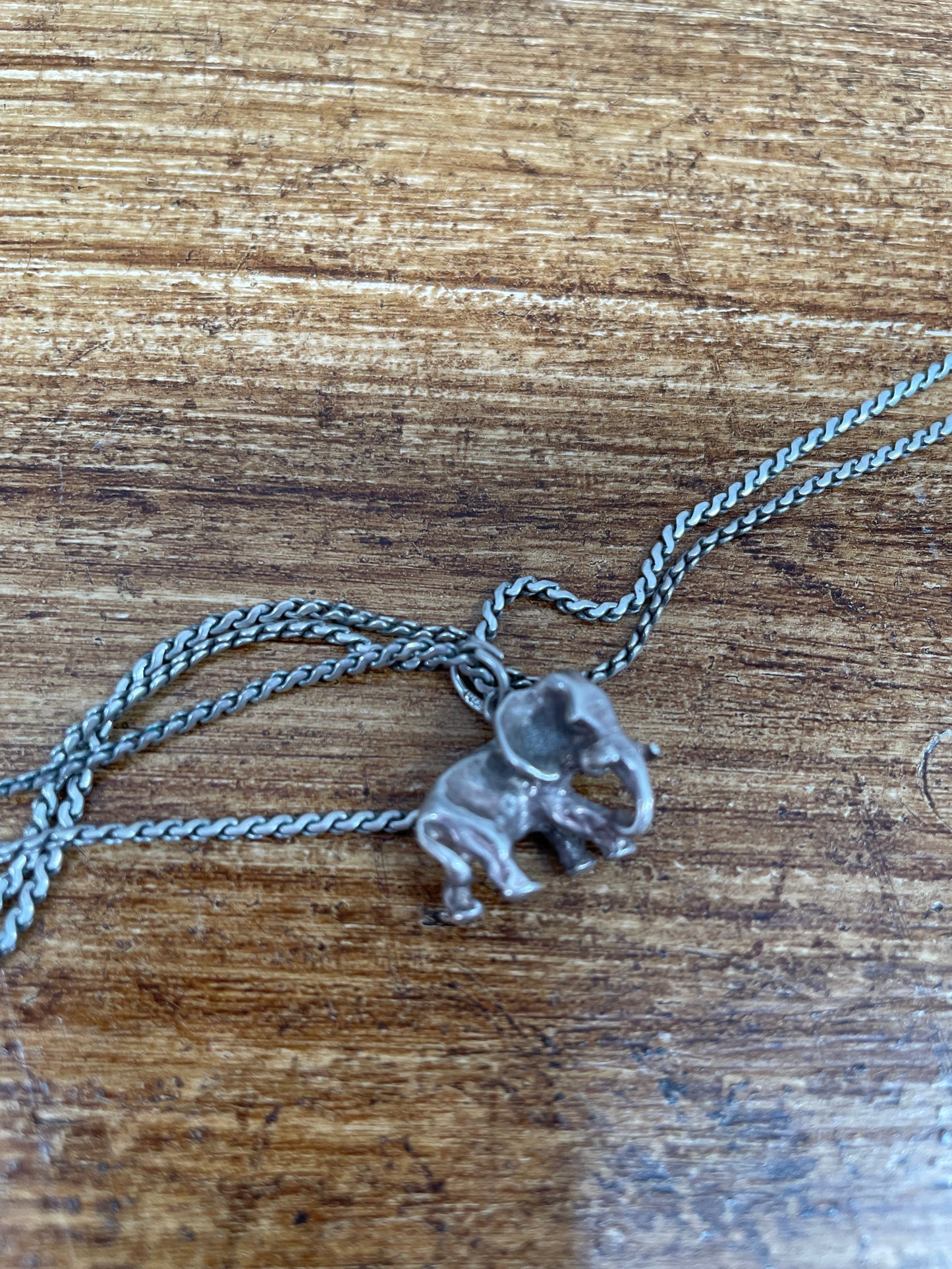 Sterling Silver Elephant Pendant & Chain