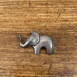 Vintage Sterling Silver Elephant Brooch