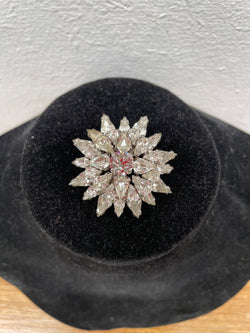 Vintage Art Deco Style Snowflake Rhinestone Brooch | Antique & Vintage | Moonee Ponds Antiques | Australia Wide Delivery