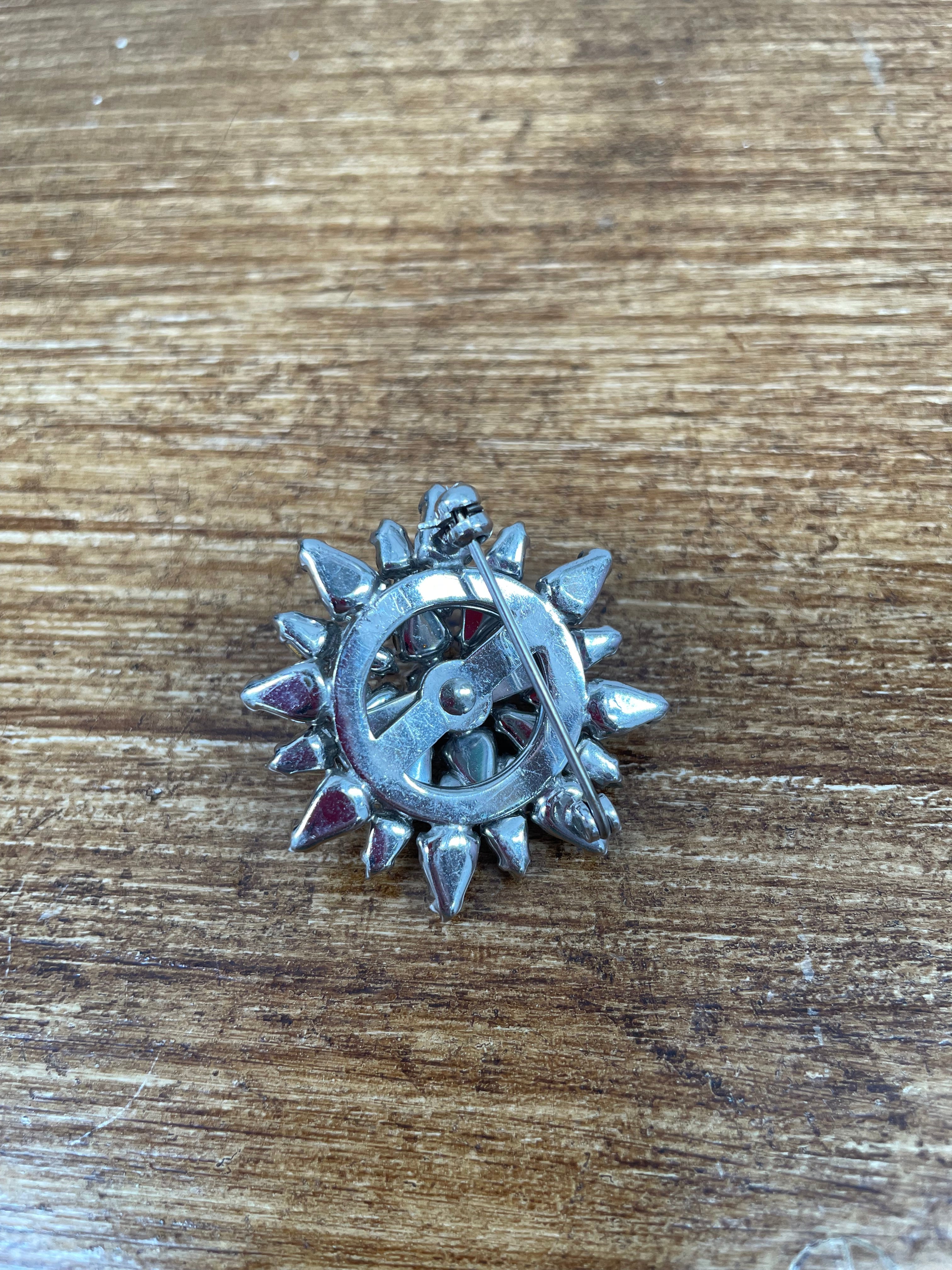 Vintage Art Deco Style Snowflake Rhinestone Brooch | Antique & Vintage | Moonee Ponds Antiques | Australia Wide Delivery