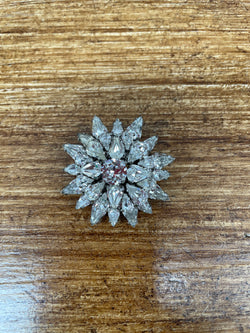 Vintage Art Deco Style Snowflake Rhinestone Brooch | Antique & Vintage | Moonee Ponds Antiques | Australia Wide Delivery