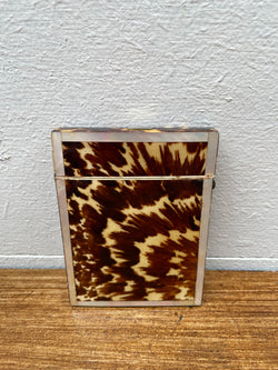 Antique Tortoiseshell & Mother Of Pearl Card Case | Antique & Vintage | Moonee Ponds Antiques | Australia Wide Delivery