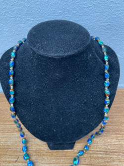 Stunning Vintage Murano Lumina Blue Glass Necklace | Antique & Vintage | Moonee Ponds Antiques | Australia Wide Delivery