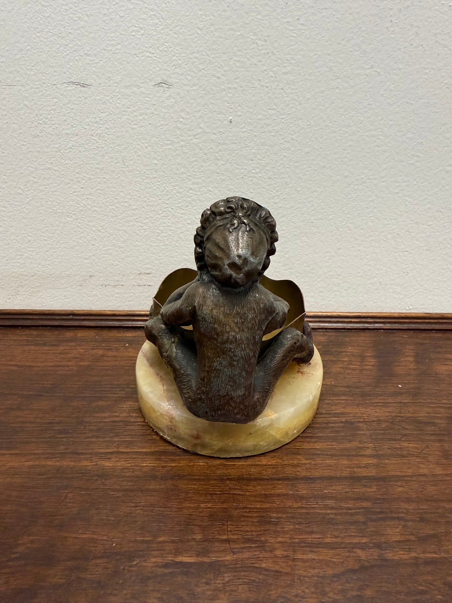 Victorian Monkey At The Well Statue On Marble Base