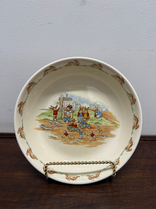 Royal Doulton Bunnykins Billy Cart Racing Bowl