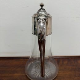 Edwardian Silver Plated & Cut Glass Claret Jug