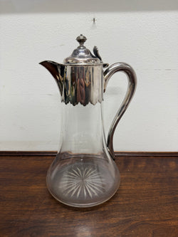 Edwardian Silver Plated & Cut Glass Claret Jug | Antique & Vintage | Moonee Ponds Antiques | Australia Wide Delivery