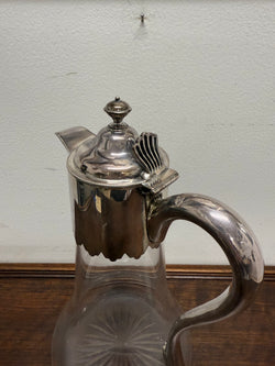 Edwardian Silver Plated & Cut Glass Claret Jug | Antique & Vintage | Moonee Ponds Antiques | Australia Wide Delivery