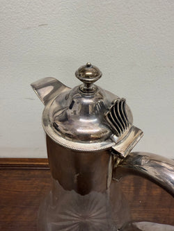 Edwardian Silver Plated & Cut Glass Claret Jug | Antique & Vintage | Moonee Ponds Antiques | Australia Wide Delivery