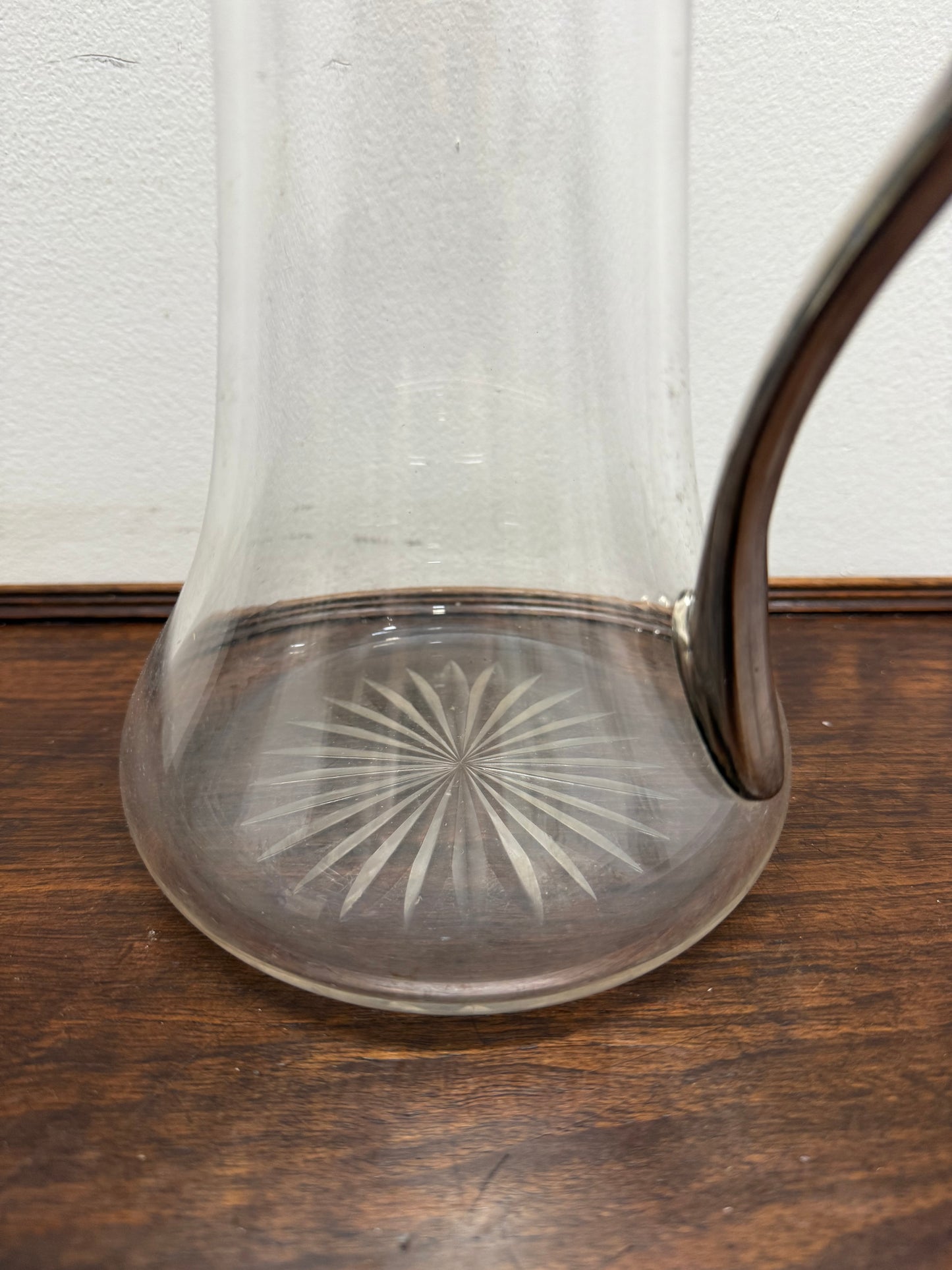 Edwardian Silver Plated & Cut Glass Claret Jug