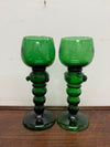 Swedish Pair Handmade Glass Goblets | Antique & Vintage | Moonee Ponds Antiques | Australia Wide Delivery