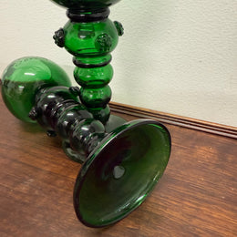 Swedish Pair Handmade Glass Goblets