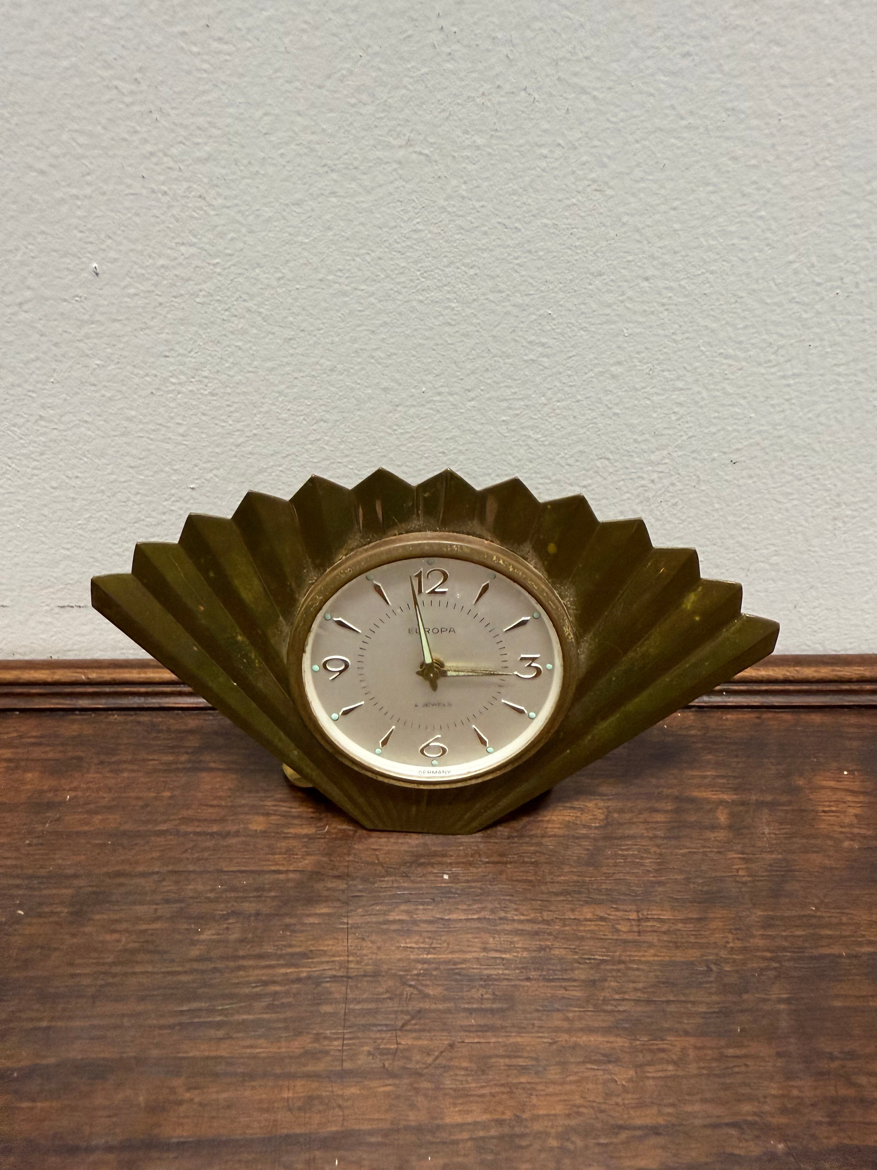 Europa German Desk Clock | Antique & Vintage | Moonee Ponds Antiques | Australia Wide