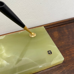 Vintage Onyx Marble Pen Desk Stand