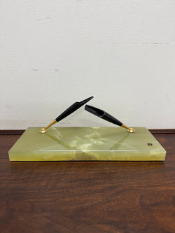 Vintage Onyx Marble Pen Desk Stand | Antique & Vintage | Moonee Ponds Antiques | Australia Wide Delivery