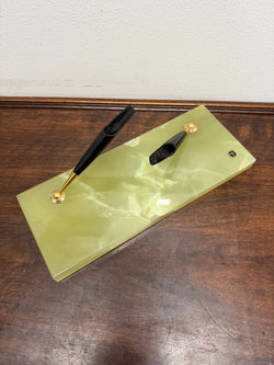 Vintage Onyx Marble Pen Desk Stand | Antique & Vintage | Moonee Ponds Antiques | Australia Wide Delivery