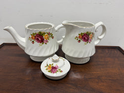 Vintage Cottage Rose Ironstone Tea & Coffee Set | Antique & Vintage | Moonee Ponds Antiques | Australia Wide Delivery