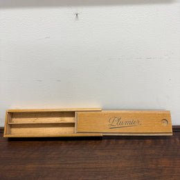 French Silky Oak Wooden Pencil Box