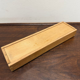 French Silky Oak Wooden Pencil Box