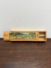 Vintage Oak Wooden Pencil Case with Decal | Antique & Vintage | Moonee Ponds Antiques | Australia Wide Delivery