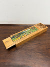 Vintage Oak Wooden Pencil Case with Decal | Antique & Vintage | Moonee Ponds Antiques | Australia Wide Delivery