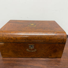 Victorian Burr Walnut Inlay Box
