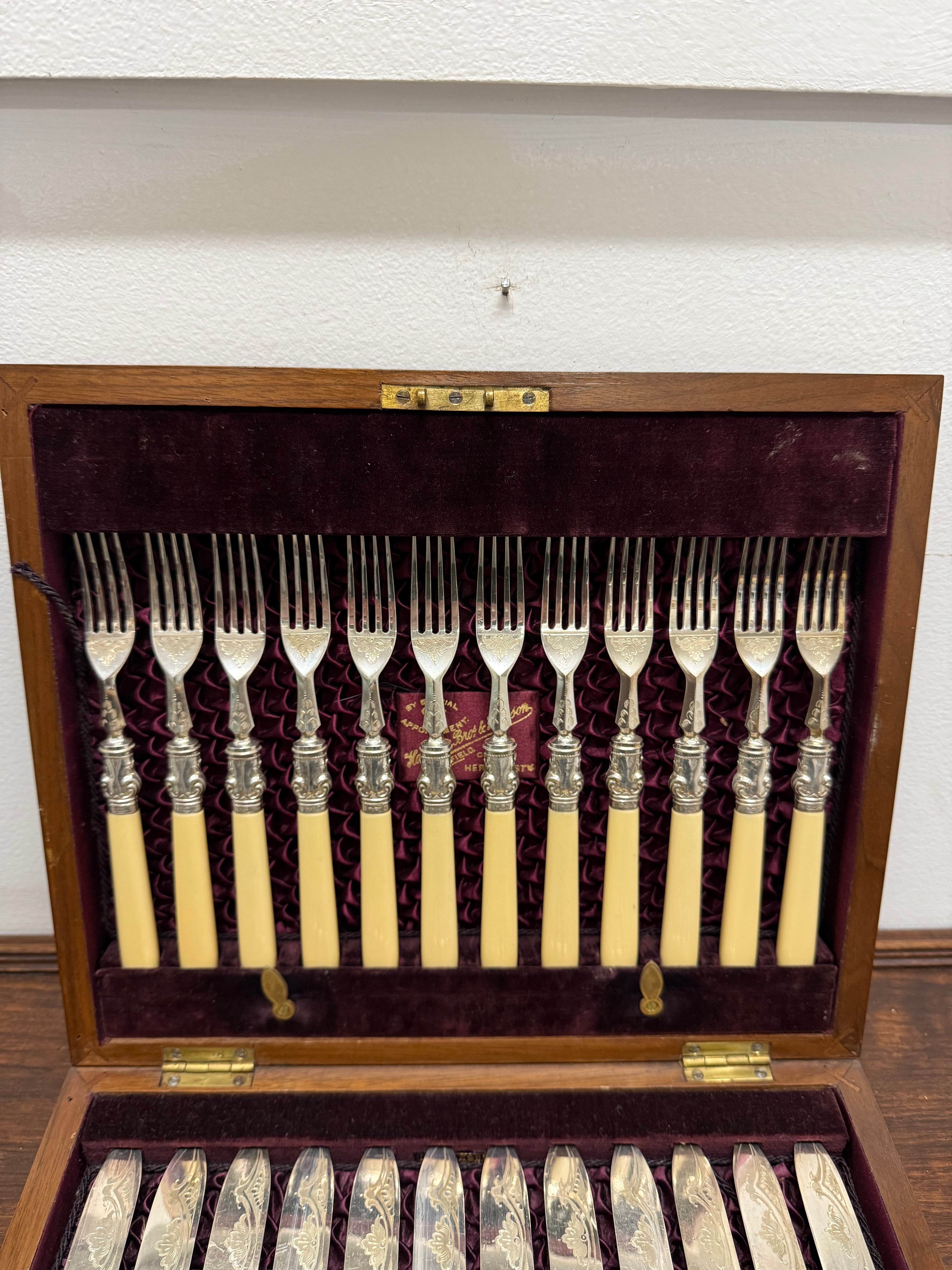 Victorian Boxed Fruit Knife and Forks | Antique & Vintage | Moonee Ponds Antiques | Australia Wide Delivery