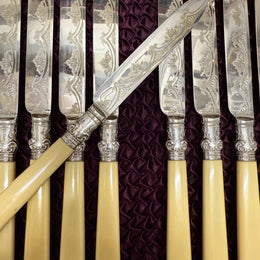 Victorian Boxed Fruit Knife and Forks