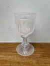 Early Victorian Glass Acid Etched & Star Cut Goblet | Antique & Vintage | Moonee Ponds Antiques | Australia Wide Delivery