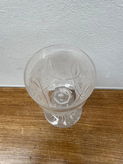 Early Victorian Glass Acid Etched & Star Cut Goblet | Antique & Vintage | Moonee Ponds Antiques | Australia Wide Delivery