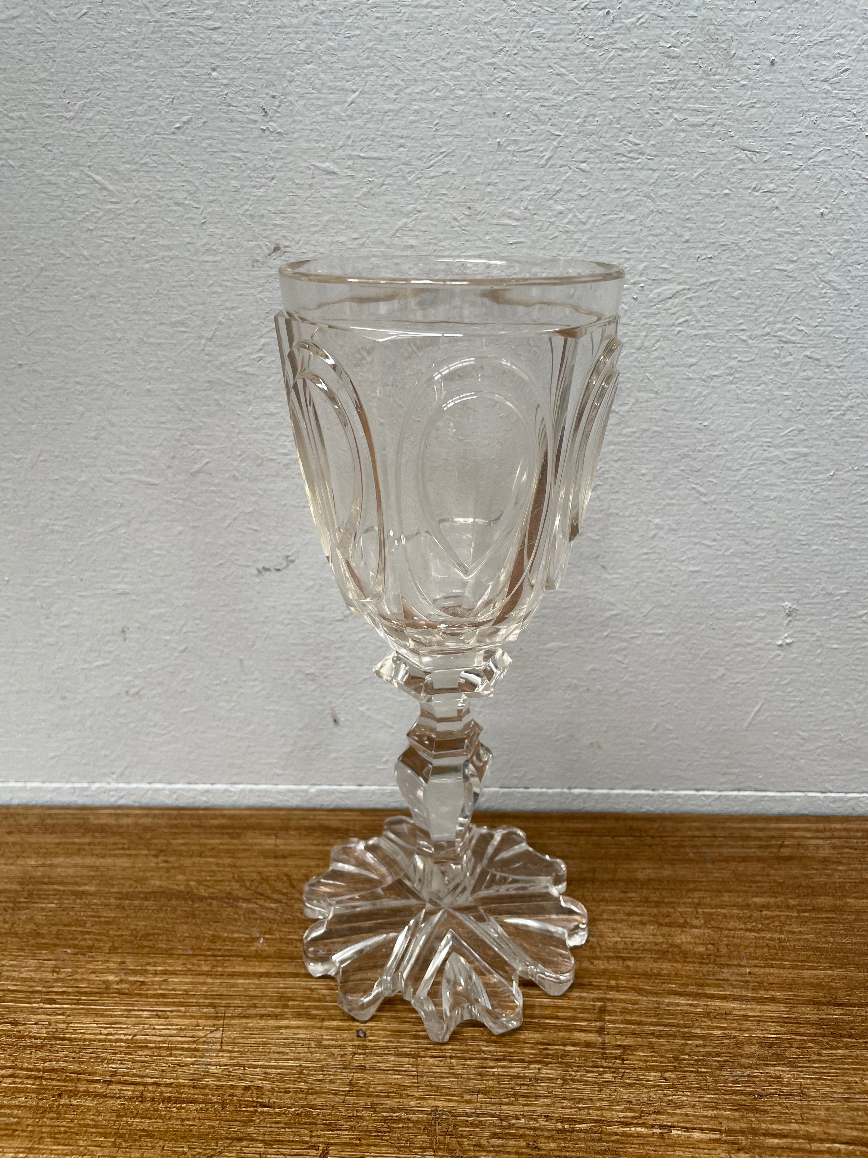 Georgian Cut Glass Goblet