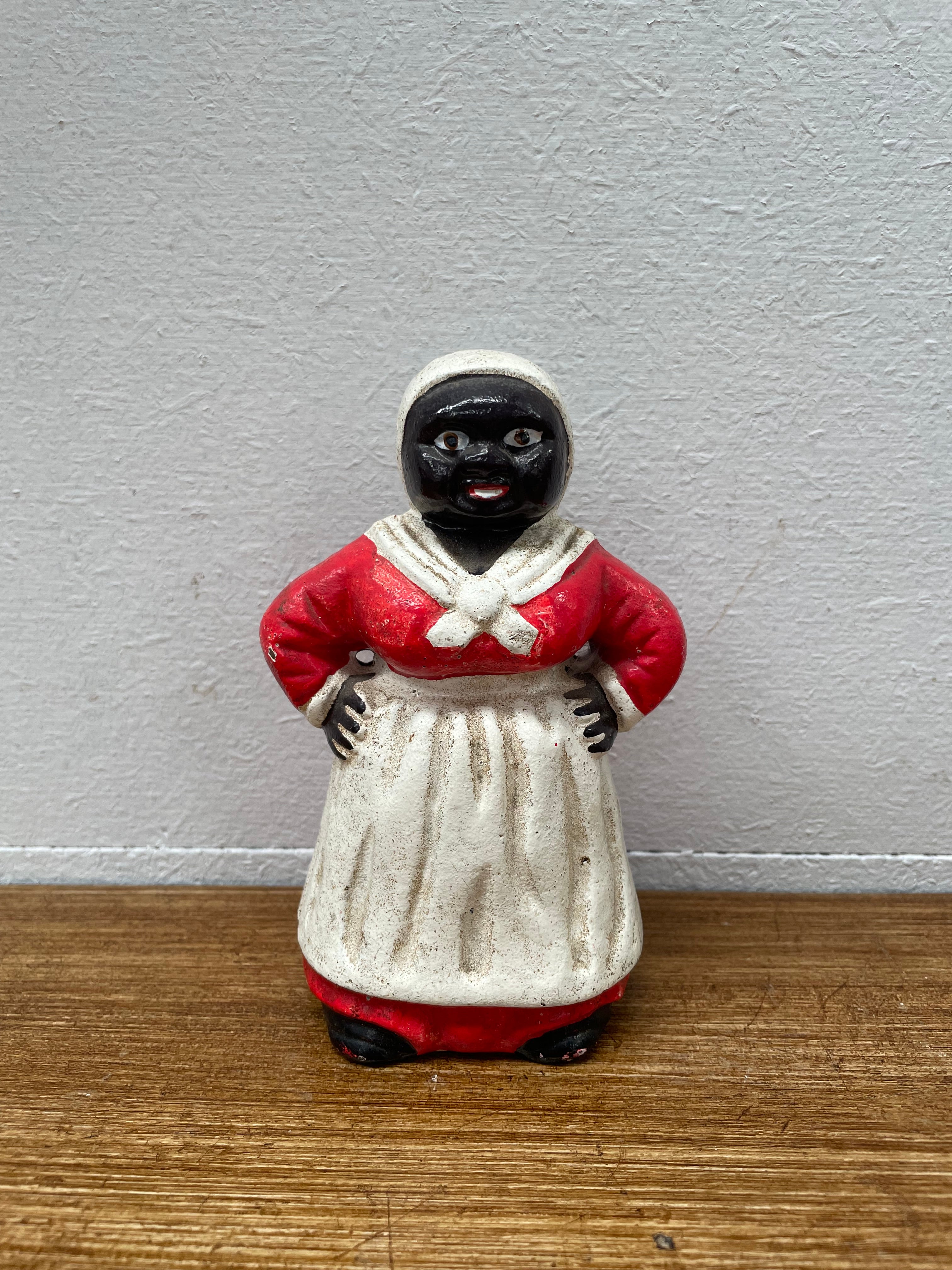 Antique Cast Iron Aunt  Jemima Money Bank