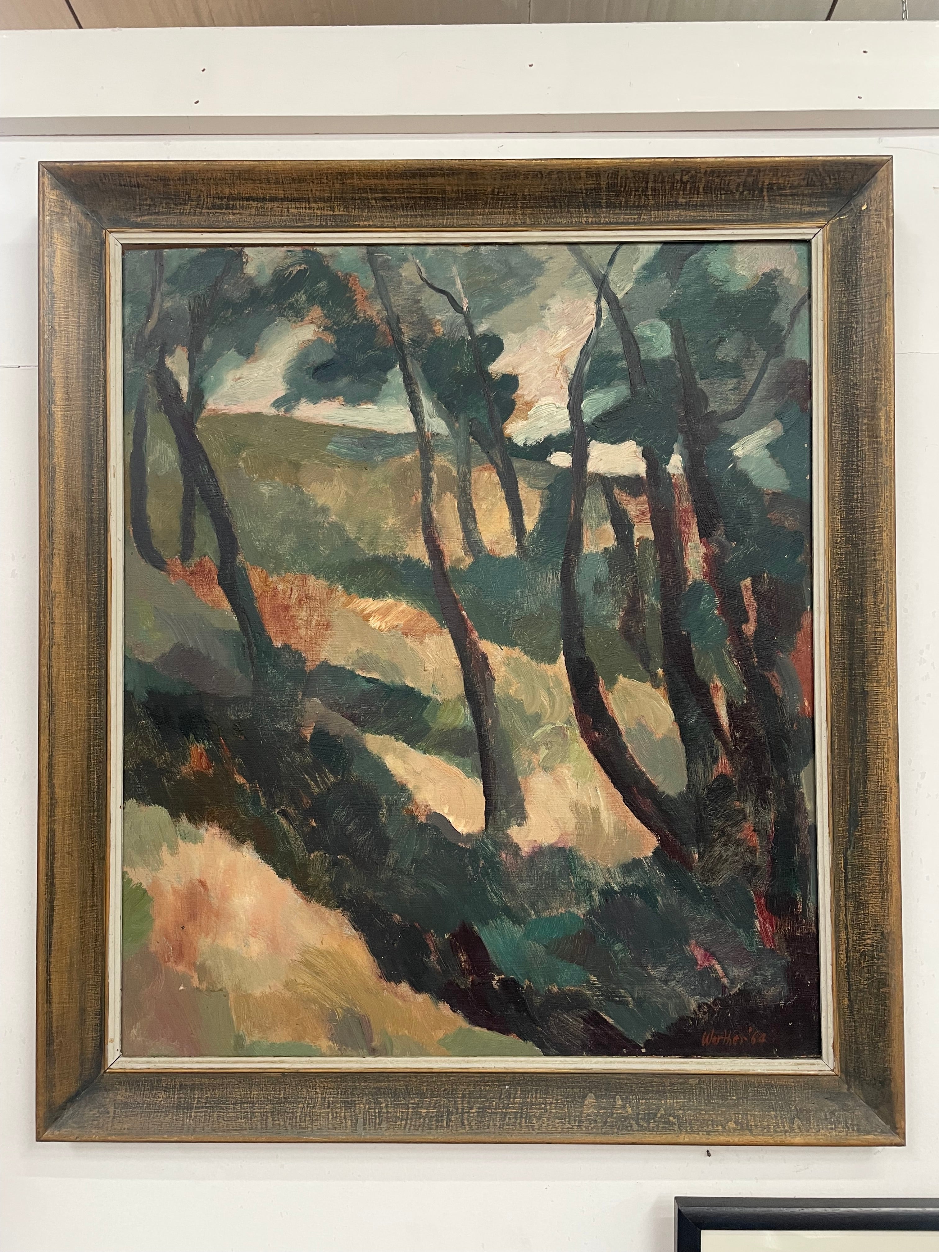 Oil on Board Landscape Painting by Frank Werther | Antique & Vintage | Moonee Ponds Antiques | Australia Wide Delivery