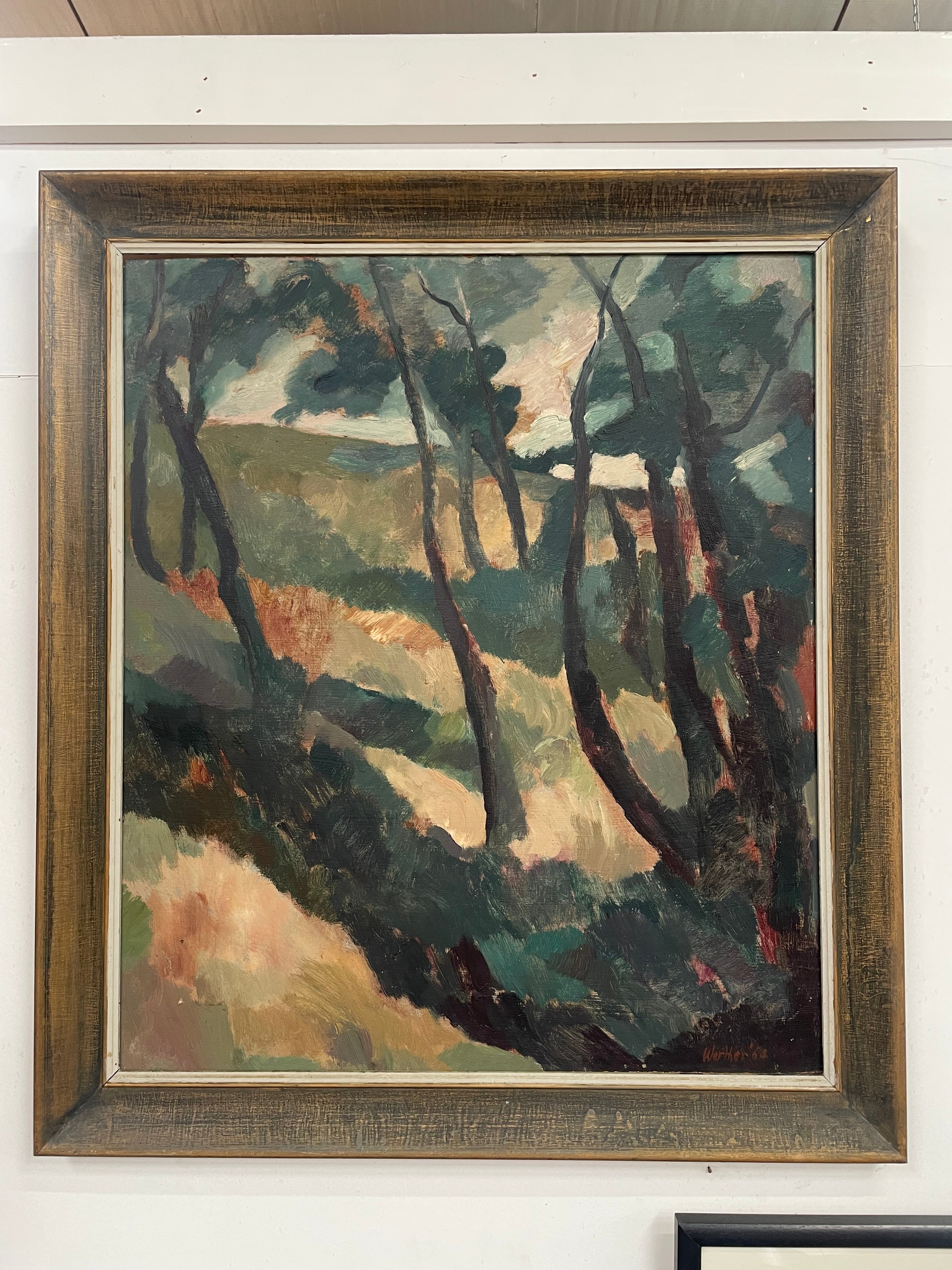 Oil on Board Landscape Painting by Frank Werther | Antique & Vintage | Moonee Ponds Antiques | Australia Wide Delivery