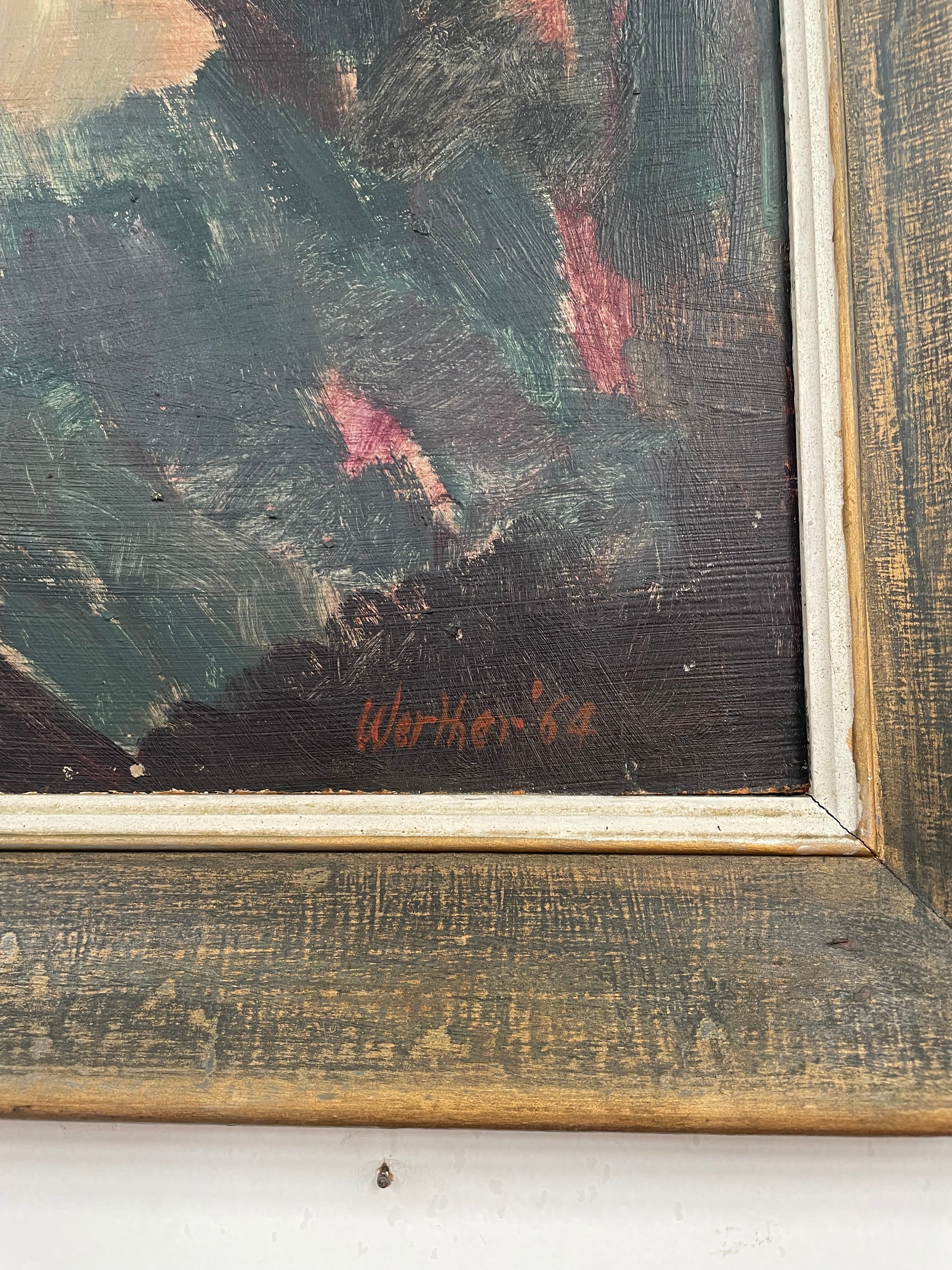 Oil on Board Landscape Painting by Frank Werther | Antique & Vintage | Moonee Ponds Antiques | Australia Wide Delivery